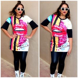 High Contrast Lip Shirt